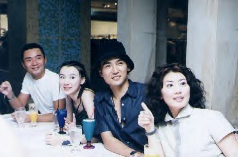During the photo signing premiere of Mr Lee's Swords.(from bottom up:Alyssa Chia, Vincent Chiao, Hsiao Chiang, and Li Li Yang)